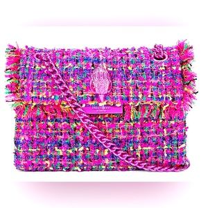 KURT GEIGER! FUCHSIA MINI TWEED KENSINGTON BAG! BRAND NEW WITH TAGS!